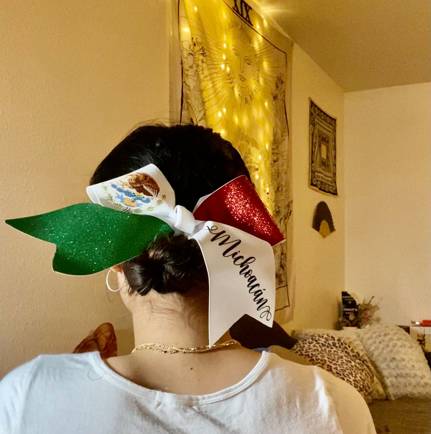 Hair Bow | Mexican Flag