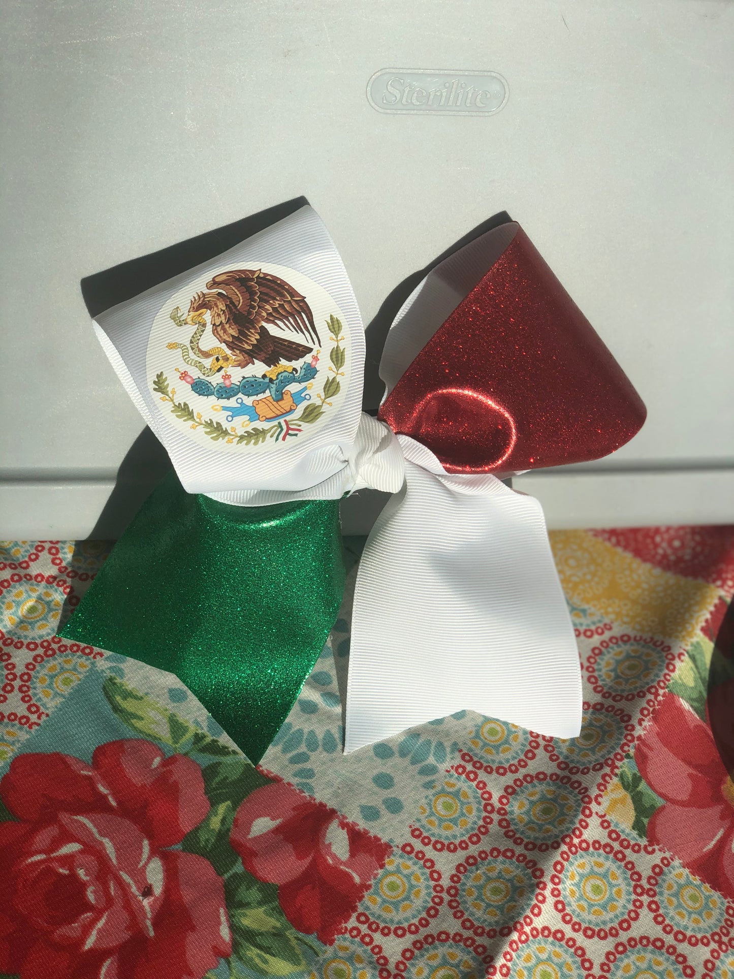 Hair Bow | Mexican Flag